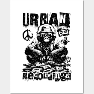 Urban Hip-Hop Gorilla Music Tape Posters and Art